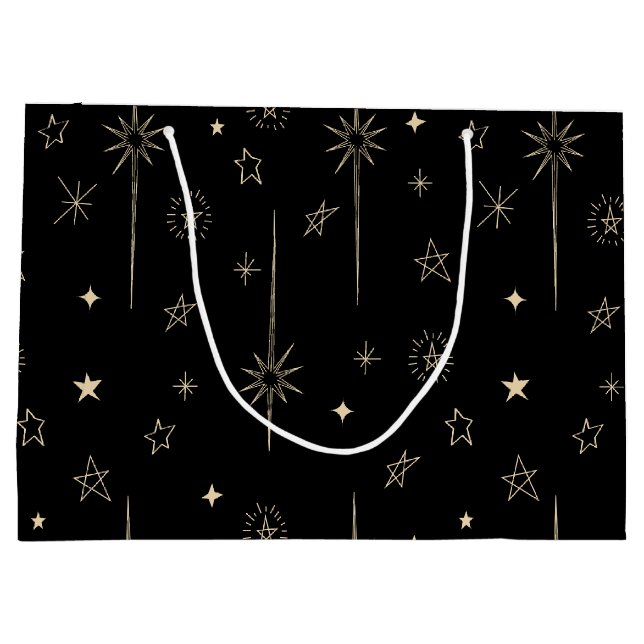 Grand Sac Cadeau Nuit Stellaire Étoile Céleste (Dos)