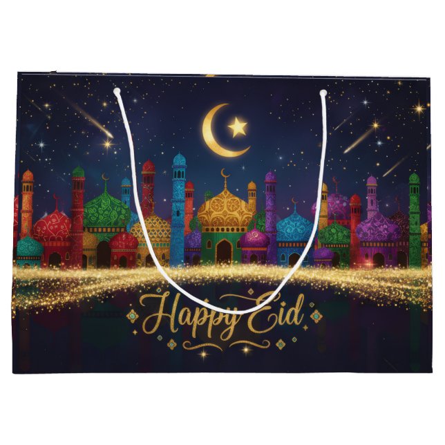 Grand Sac Cadeau Nuits étoilées Eid (Dos)
