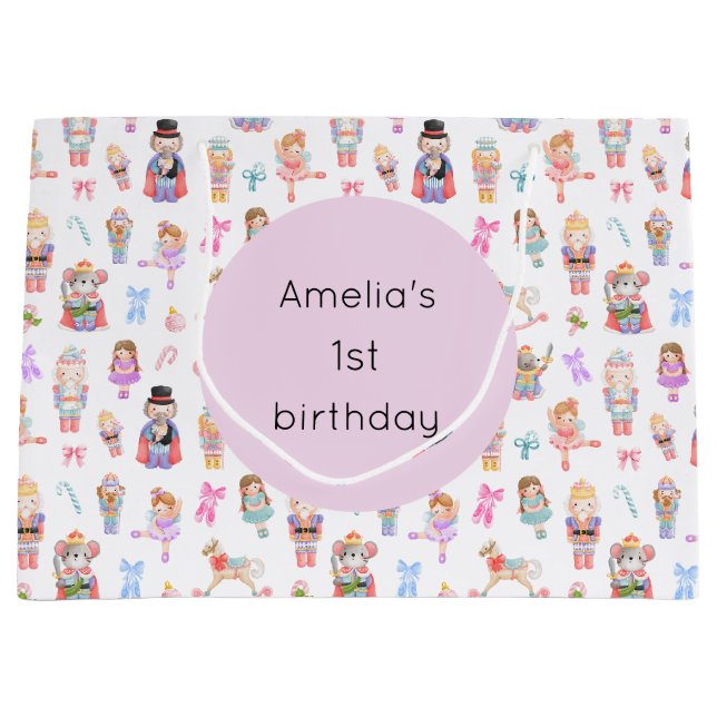 Grand Sac Cadeau Nutcracker Anniversaire (Devant)