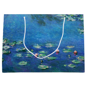 Grand Sac Cadeau Nymphéas vintage par Claude Monet