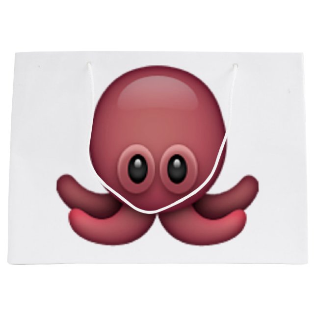 Grand Sac Cadeau Octopus - Emoji (Devant)