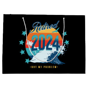 Grand Sac Cadeau Officiellement retraité 2024