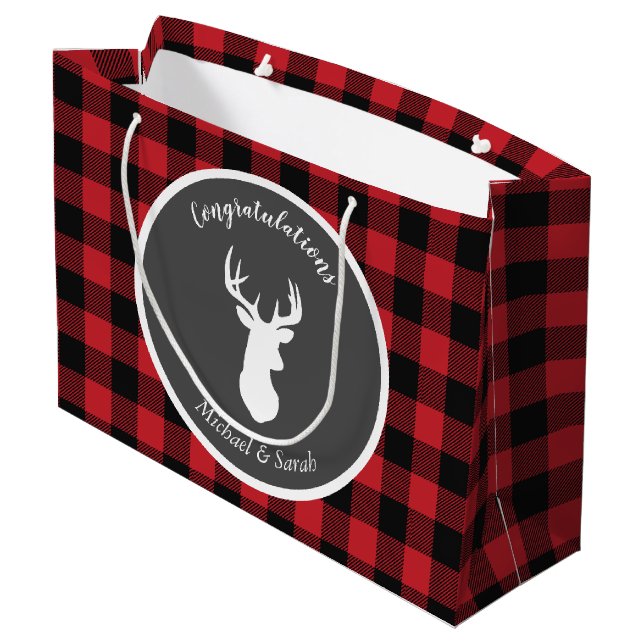 Grand Sac Cadeau Oh Deer Baby shower (Dos Angle)