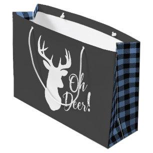Grand Sac Cadeau Oh Deer Baby shower Blue Boy