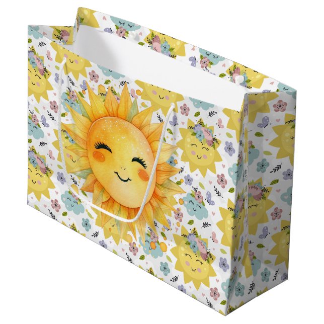 Grand Sac Cadeau Oh Jour Ensoleillé (Devant Angle)