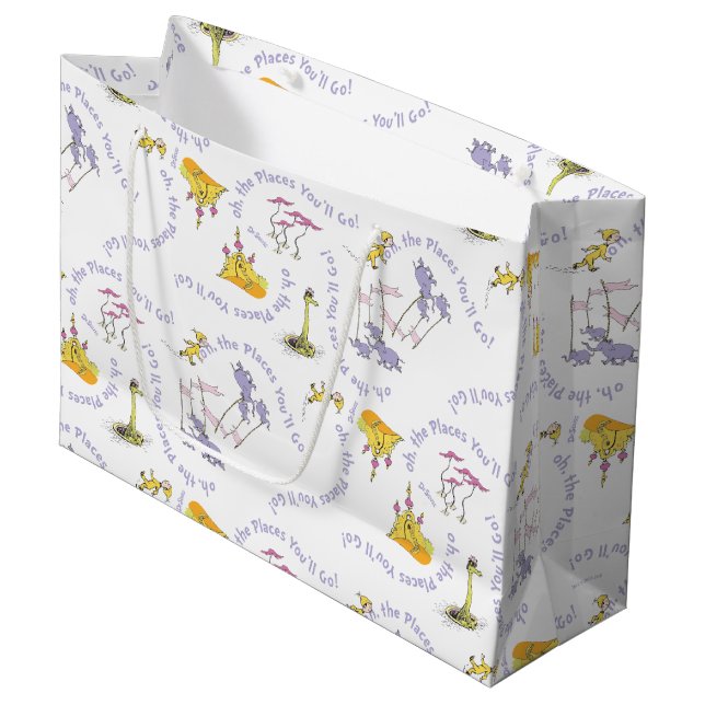 Grand Sac Cadeau Oh, les endroits que vous irez ! (Devant Angle)