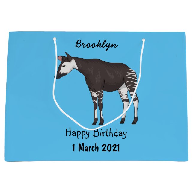 Grand Sac Cadeau Okapi (Devant)
