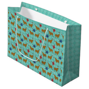 Grand Sac Cadeau Ombre de corgi de Gallois de Pembroke