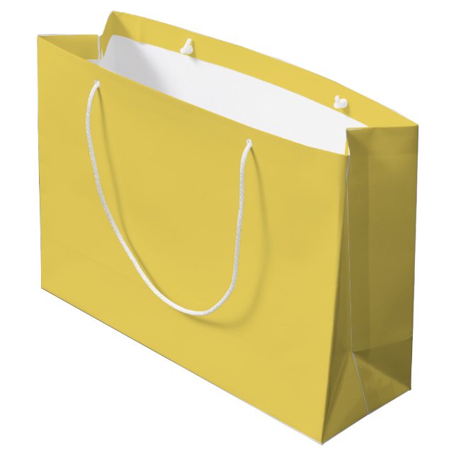 Grand Sac Cadeau Or Massif Uni Couleur (Dos Angle)