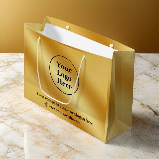 Grand Sac Cadeau Or métallisé luxe (Créateur téléchargé)