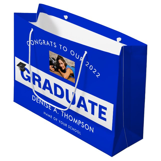 Grand Sac Cadeau Orange et  (Devant Angle)