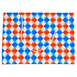 Grand Sac Cadeau orange et bleu