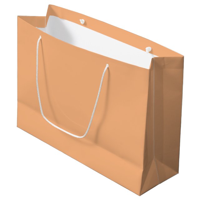 Grand Sac Cadeau Orange pastel (Devant Angle)