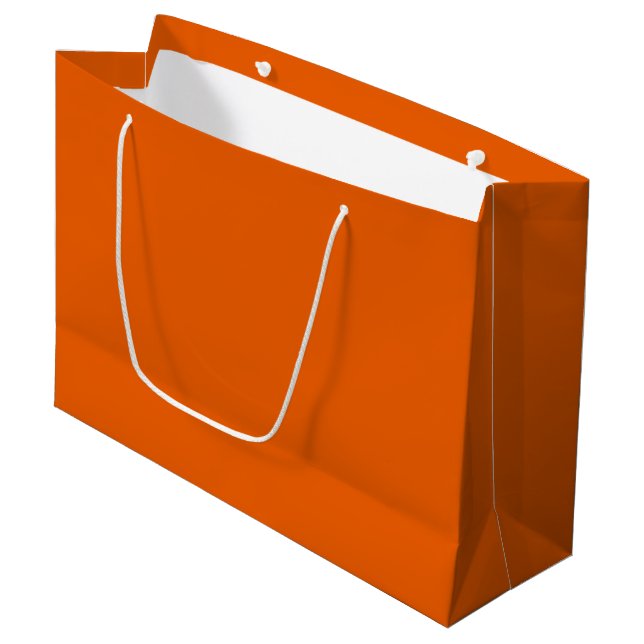 Grand Sac Cadeau Orange Uni (Devant Angle)