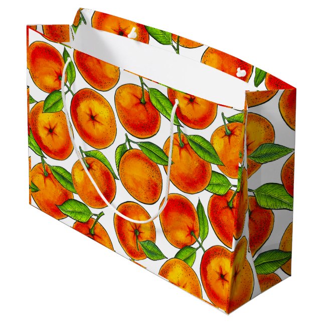 Grand Sac Cadeau Oranges (Dos Angle)