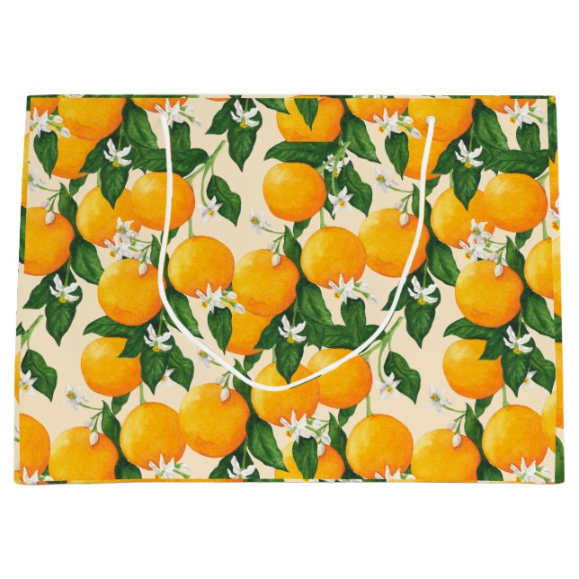 Grand Sac Cadeau Oranges (Devant)