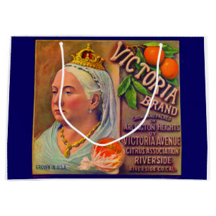 Grand Sac Cadeau Oranges de la marque Victoria étiquette des années
