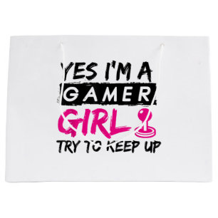 Grand Sac Cadeau Oui je suis une Gamer Girl Fille de jeu vidéo 