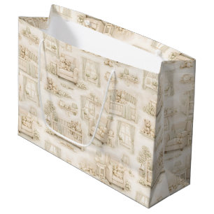 Grand Sac Cadeau Ours en peluche neutre pour la chambre de bébé bei