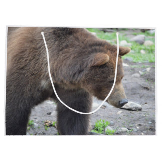 Grand Sac Cadeau Ours gris