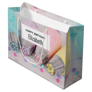 Grand Sac Cadeau Outils de décoration de gâteaux colorés Pastel Ann