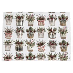 Grand Sac Cadeau Panier de Buffalo   Noël agricole