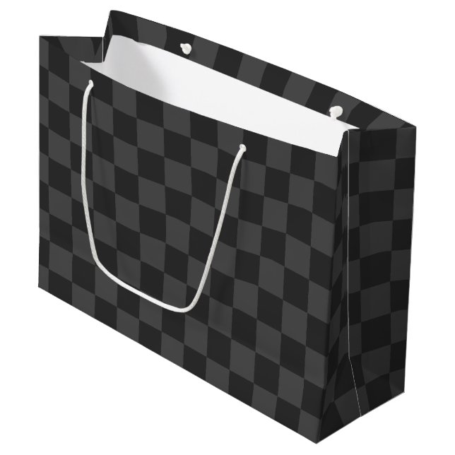 Grand Sac Cadeau Panneau de contrôle gris (Devant Angle)