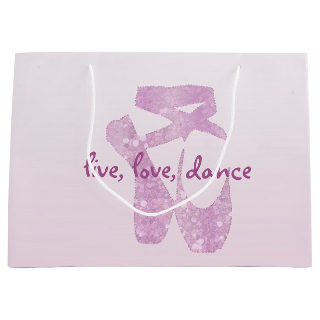 Grand Sac Cadeau pantoufles roses (Devant)