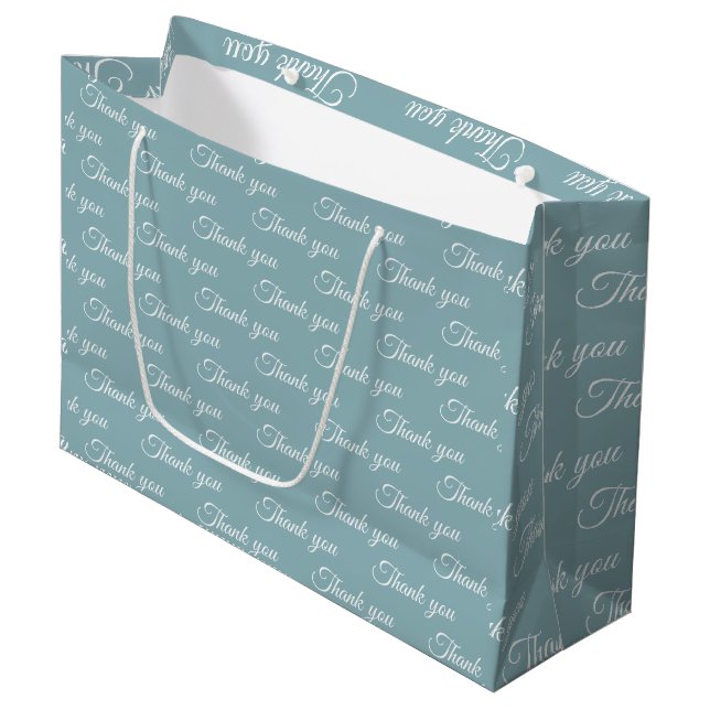 Grand Sac Cadeau Papier cadeau Merci  (Devant Angle)