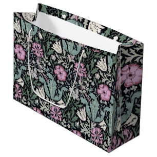 Grand Sac Cadeau Papier peint botanique victorien Coquelicot de Wil