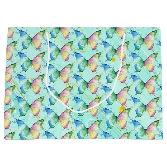 Grand Sac Cadeau Papillon (Devant)