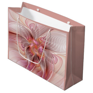 Grand Sac Cadeau Papillon Abstrait coloré Imaginaire Fractal Art