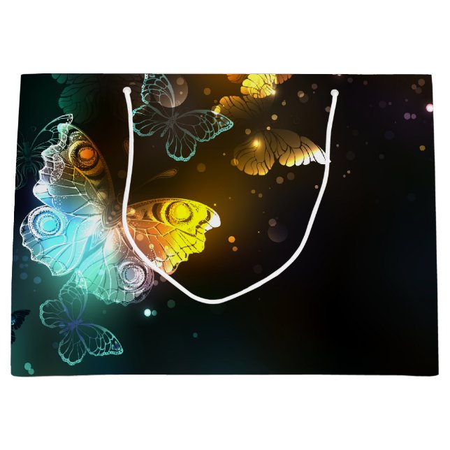 Grand Sac Cadeau Papillon lumineux et papillons de nuit (Devant)