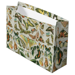 Grand Sac Cadeau Papillons Vintages papillons d'antiquités Art