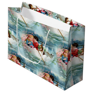 Grand Sac Cadeau Pâques vintage