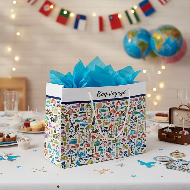 Grand Sac Cadeau Parcourir le monde  (Créateur téléchargé)