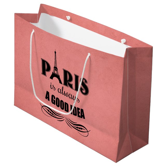 Grand Sac Cadeau Paris est toujours une bonne idée (Devant Angle)