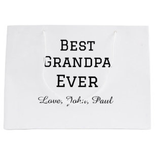 Grand Sac Cadeau Paris grand-père jamais grand-père cadeaux nom sim