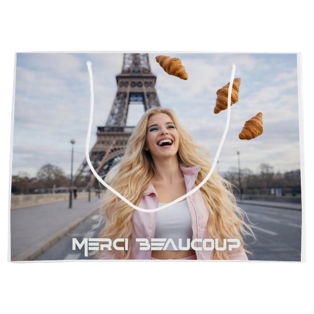 GRAND SAC CADEAU PARIS - MERCI BEAUCOUP (Devant)