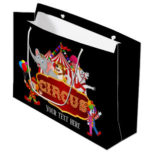 Grand Sac Cadeau partie des amateurs de cirque mignon ajouter du te