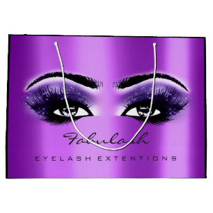 Grand Sac Cadeau Parties scintillant maquillage Améthyste pourpre B