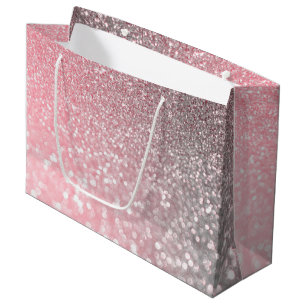 Grand Sac Cadeau Parties scintillantes à la mode de luxe d'or