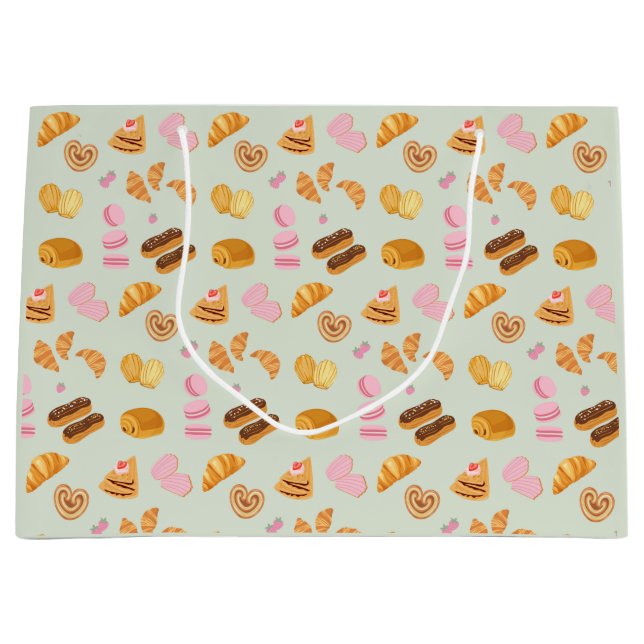 Grand Sac Cadeau Pâtisseries à Paris (Devant)