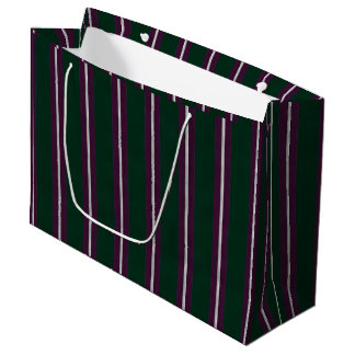 Grand Sac Cadeau Patrón de lineas Verdes