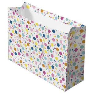 Grand Sac Cadeau Pattern de Colorful Polka