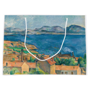 Grand Sac Cadeau Paul Cezanne - Baie de Marseille, vue d'Estaque