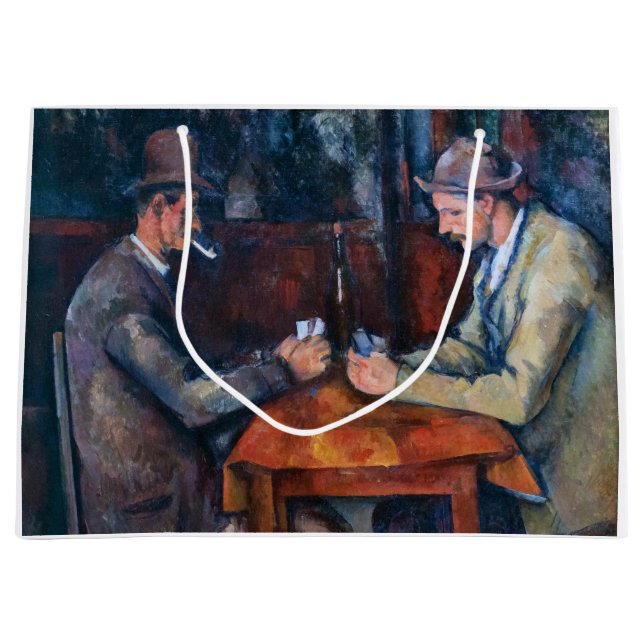 Grand Sac Cadeau Paul Cezanne - Les Joueurs De Cartes (Devant)