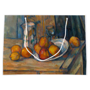 Grand Sac Cadeau Paul Cezanne - Nature morte avec pot à lait et fru