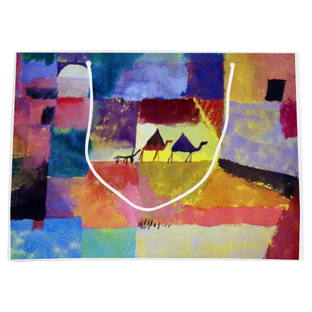 Grand Sac Cadeau Paysage avec chameaux, Paul Klee (Devant)