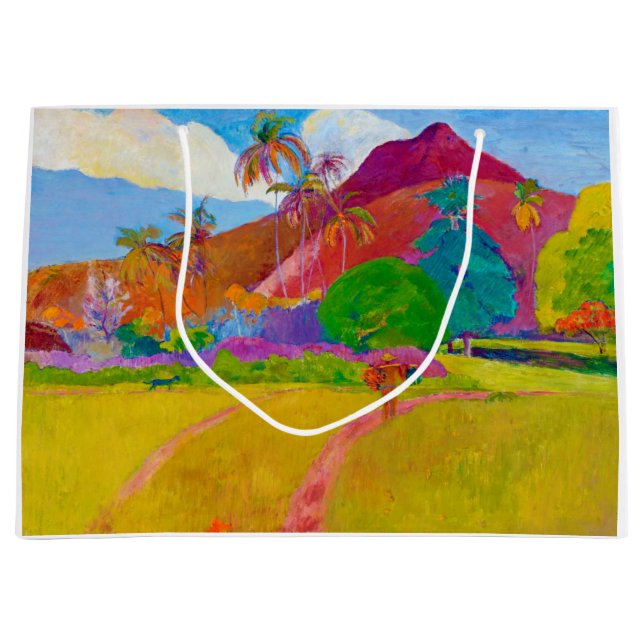 Grand Sac Cadeau Paysage tahitien, Gauguin (Devant)